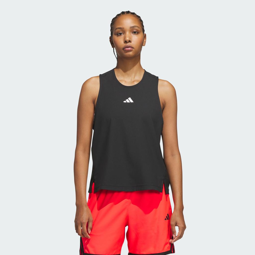 Adidas BASKETBALL Fitness Clothing Women's Black Crew Neck Moderate Ot