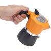Aluminum Coffee Maker 150ML, Stovetop Moka Pot for Classic Italian and Cuban Cafe Brewing,15.2oz Orange and Black Octagonal Transparent Cover Cuban,