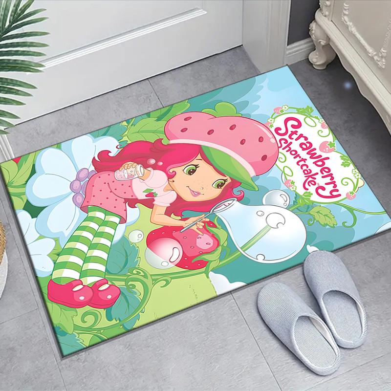 1pc Strawberry Princess2 Design Area Rug - Non-Slip, Soft & Cozy Floor Mat for Living Room, Bedroom, Office - Indoor/Outdoor Decorative Carpet