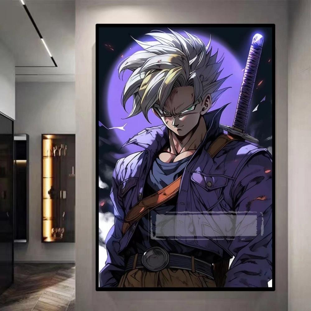 Dragon Ball Starry Night Tapestry Sun Wukong Super Saiyan Anime Hanging with Gokus Kamehameha Ideal for Otaku Bedroom Decor