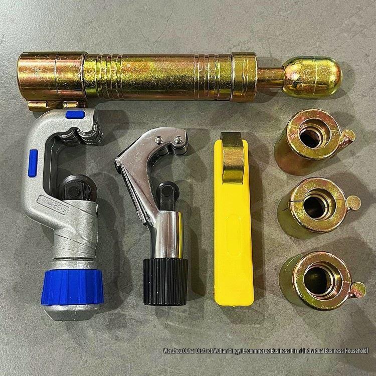 Set di strumenti per bordatura per tubi corrugati in acciaio inossidabile per pressatura dei bordi (3/8", 1/2", 3/4", 1")