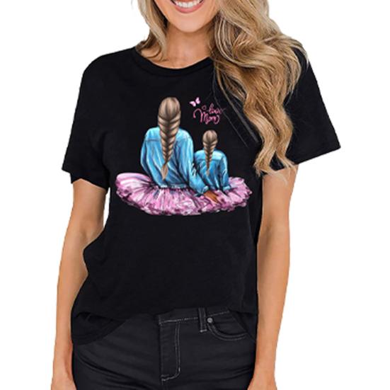 

Stylish Women Top Anti-deform Smooth Touch Ink Printing Process