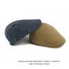 Cotton Cap Men's Forward Cap Solid Color Beret  British Retro Front and Reverse Cap
