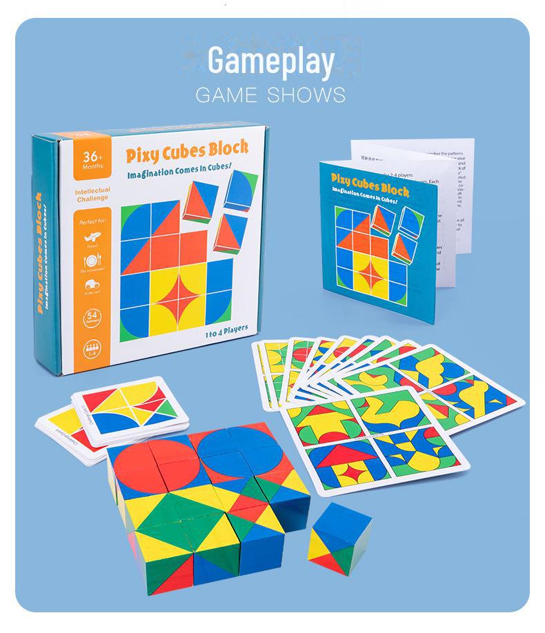 Cube Space Creative Puzzle: Educational Building Blocks for Young Children's Logical Thinking and Intelligence Development.