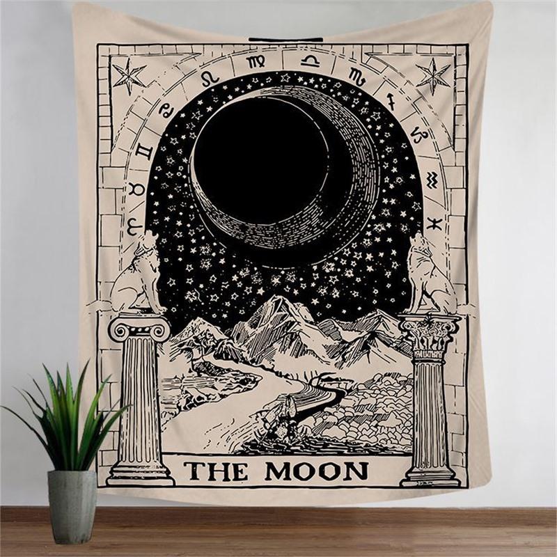 European Tarot Card Series Wall Tapestry - Decorative Polyester Landscape Hanging Cloth