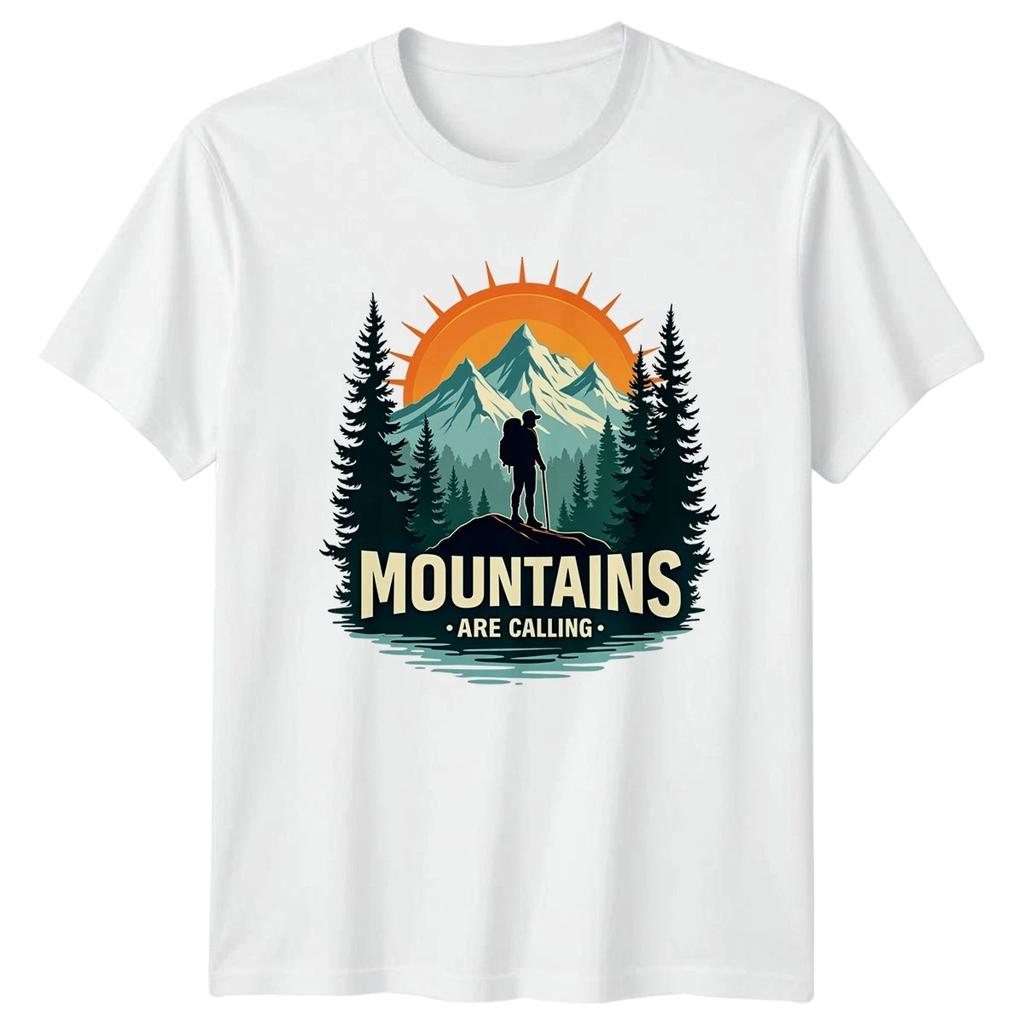 Mountains Are Calling T-Shirt Mountain Hiking Outdoor Adventure