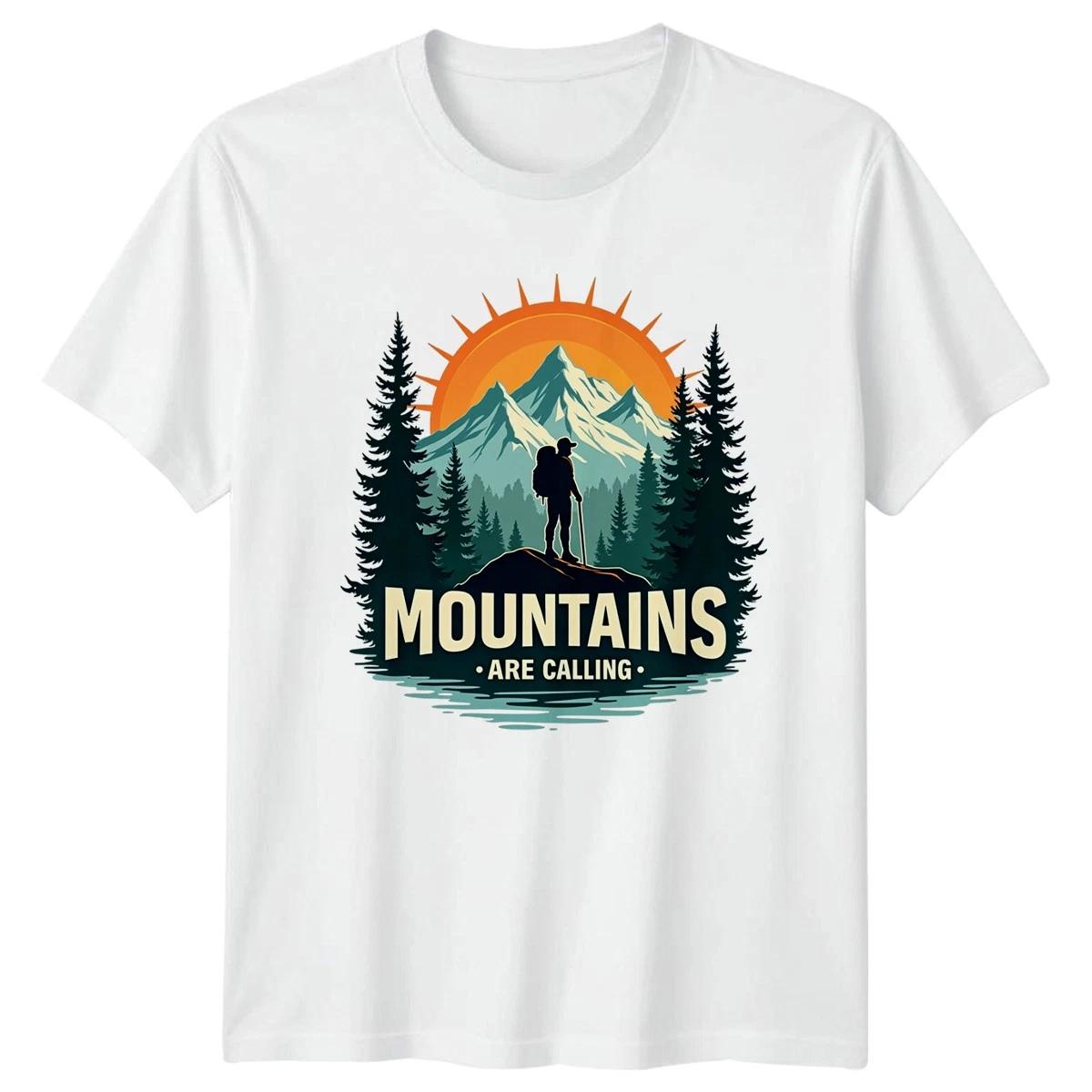 Mountains Are Calling T-Shirt Mountain Hiking Outdoor Adventure M