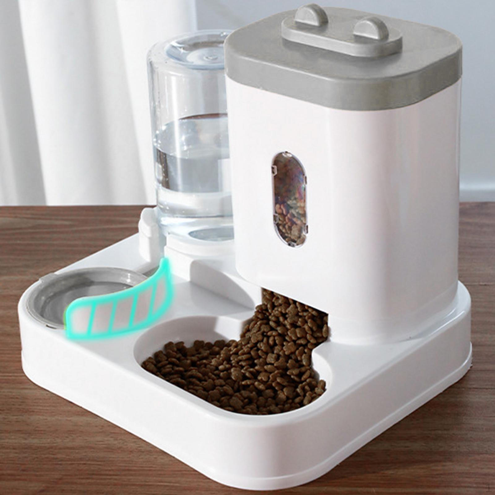 

Кормушка с дозатором еды и воды большой емкости серый