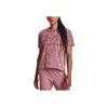 Under Armour Logo Print Crew Neck Casual Short Sleeve T-Shirt Women Tops Essence-Pink 1376742-697