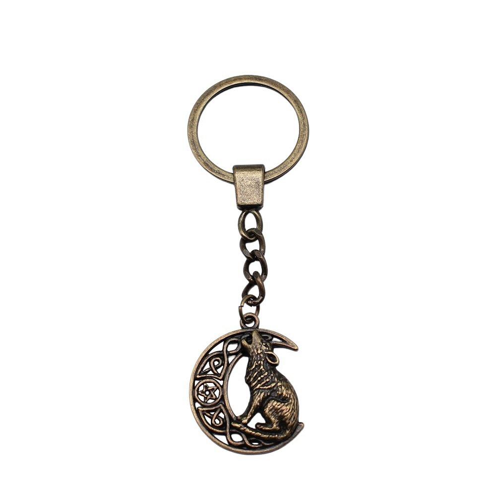 30mm Keychains Sun Moon Pentagram Vintage Jewelry Supplies QY047