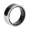 Smart Ring Sports Sleep Monitoring Gesture Control Stainless Steel Health Tracker Ring with Display Screen 8 Diameter: