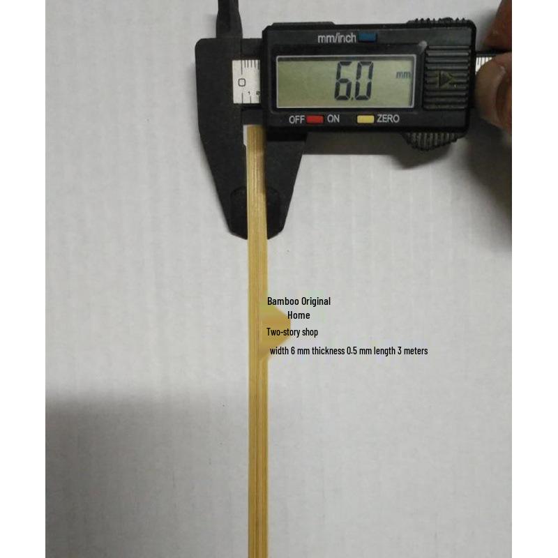 Yellow Skin Polished Bamboo Strips: Handmade Weaving Material for Crafts, Model Kites, and Decorations.