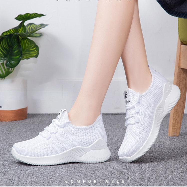 Obuv pro volný čas Dámská móda Běžecká obuv Létající Tkaná Prodyšná obuv Trendy sportovní obuv s měkkou podrážkou