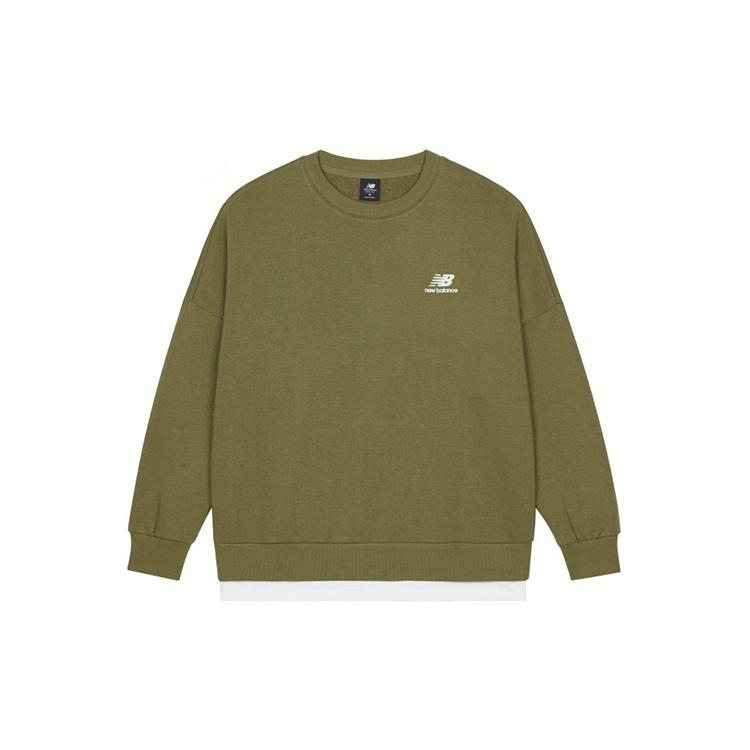 New Balance Alphabet Logo Round Neck Long Sleeves Olive Green Men s AMT13345-OV S