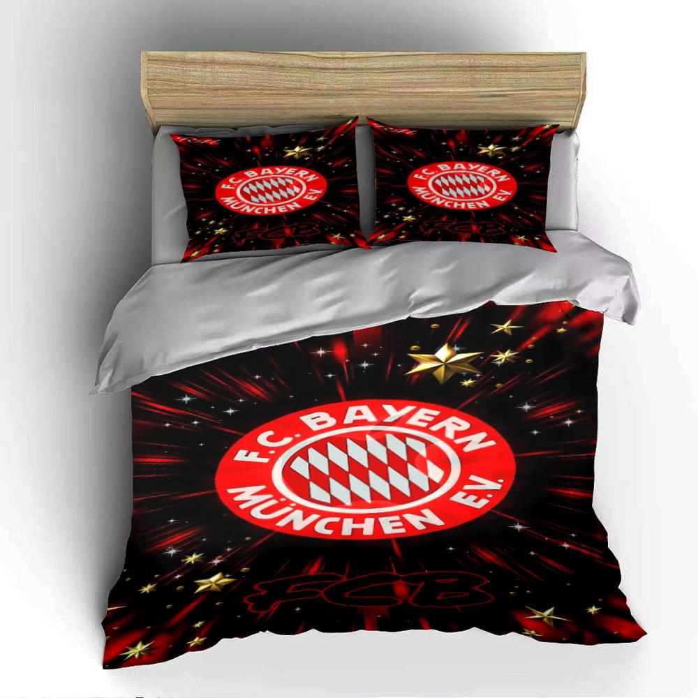 FC Bayern München Povlečení Sada Povlečení Povlak na peřinu Sada povlaků na polštáře Domácí dekorace (1 * Povlak na peřinu 2 * Povlaky na polštář, bez náplně do peřiny)