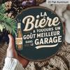 2D Flat, 1pc Round French Aluminum Sign, Vintage "Beer" Decorative Plaque, "Bar" Decor Sign, Suitable for Decorating Kitchens, Bars, Restaurants