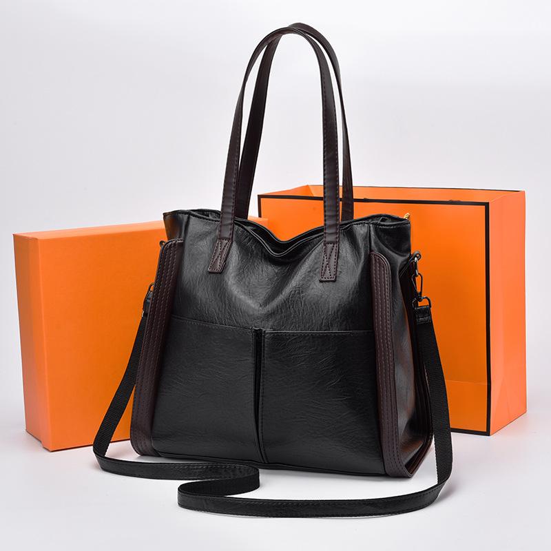 Damen Tragetaschen Mode Neue Damen Große Kapazität Schultertasche Trend Leichter Luxus Textur PU-Leder Umhängetasche Damen