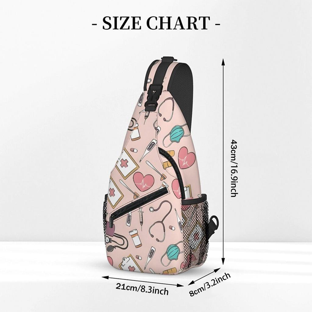 Medical Care Print Small Chest Bag Men's and Women's Best Gift 2D Cartoon Large Capacity Outdoor Sports Leisure Fashion