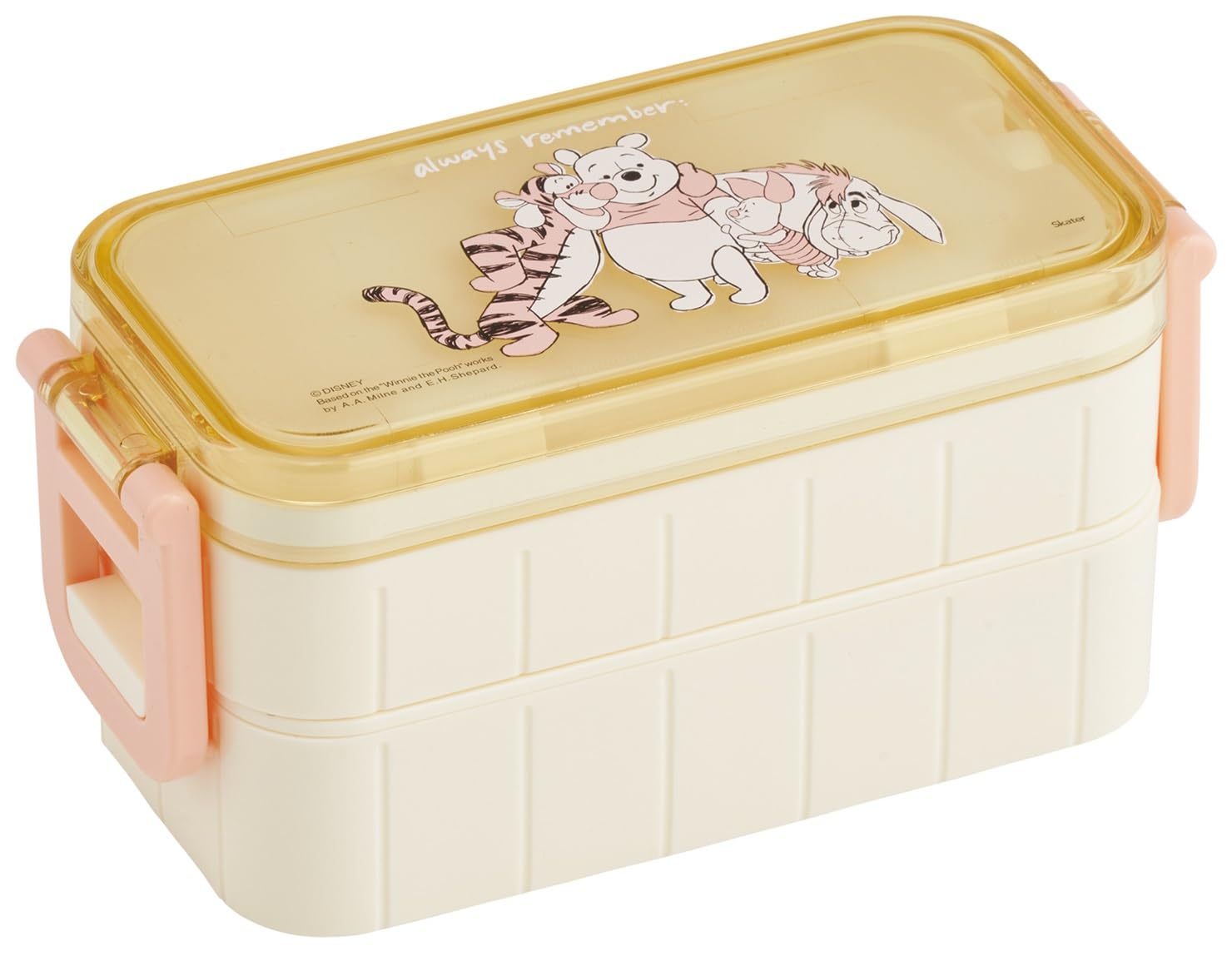 Skater Lunch Box with Ice Made in Disney Winnie the Pooh Pack, 2-Tier, 600ml, Japan, Design, YZW3IC-A