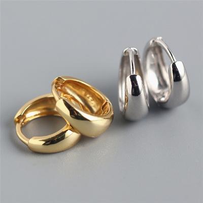 Color Circle Arc Earrings Trendy Retro Simple  Sexy Exquisite Hoop Earring Couple Jewelry Gift