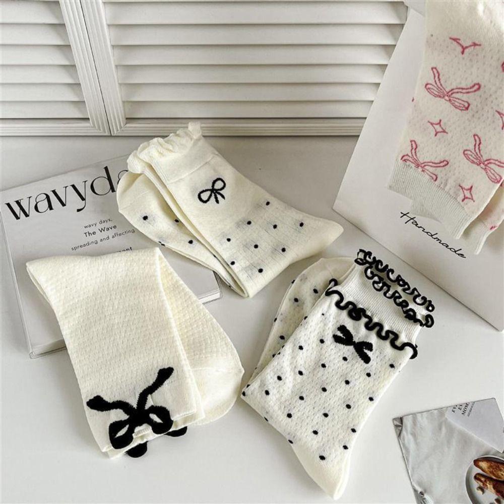 Spring Summer Long Socks Y2K Sweet Stockings New Cotton Socks