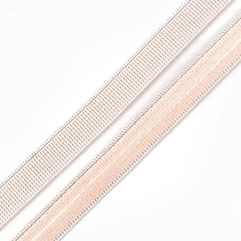 Meetee 10-50M 10mm Non-slip Elastic Bands Silicone Tapes for Bra Underwear Shoulder Belt Sewing Rubber Ribbons Garment Accessory