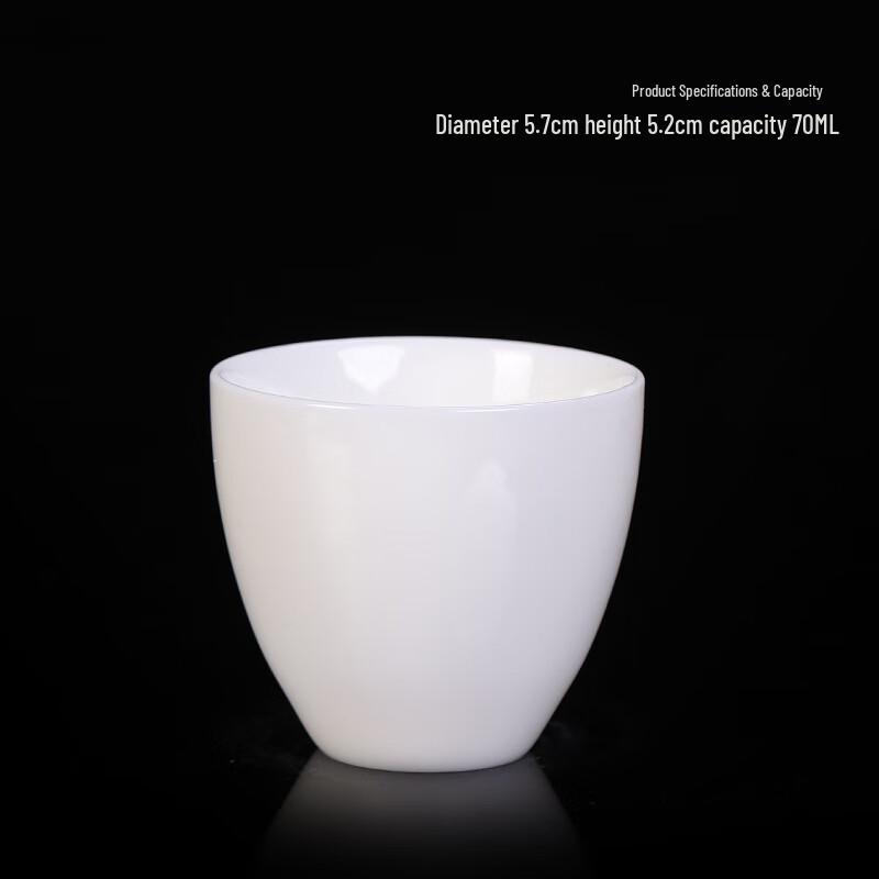 Керамическая чашка для чая кунг-фу цвета чистого белого