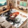 Koi Fish Theme Soft Crystal Velvet Rug Custom Name & Text Print Non Slip Floor Rug for Bedroom Living Room