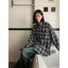 2024 Plaid Long Sleeve Shirt Japanese Hong Kong Style Ins Loose Shirt Boys Summer Trendy Versatile Casual Coat