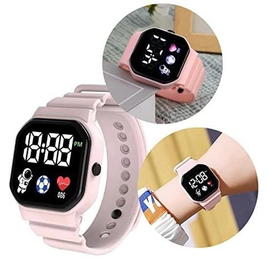 Unisex Square LED Digital Waterproof Sports Watch Electronic Wristwatch Comfortable Wear Men Women Students