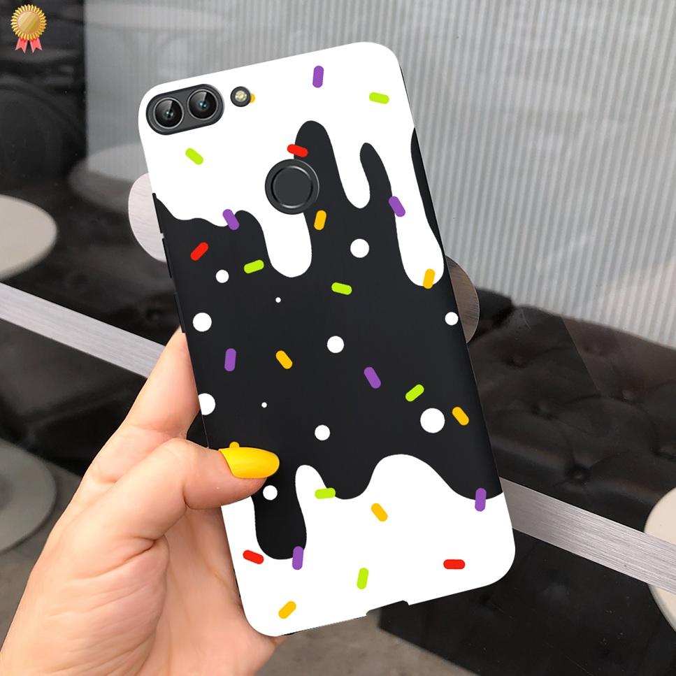Für Huawei P Smart Hülle Niedliche Blume Schwarz Weiches TPU Silikon Bumper Hülle Für Huawei PSmart P Smart 2017 FIG-LX1 Handyhülle Funda