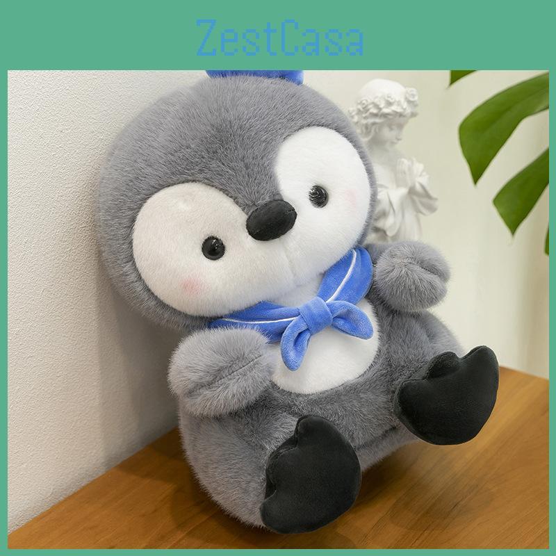 Pinguin-Plüschtier mit Fisch-Schleife, niedliche Dekoration, Geschenk für Kinder