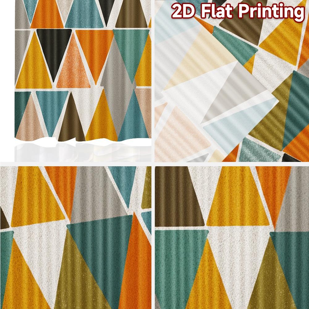 2 Stück, 2D-FLACHDRUCK Vorhänge (Ohne Stange) Bunte Streifen Moderne Modische Vorhänge Drucke Lichtfilternde Vorhänge