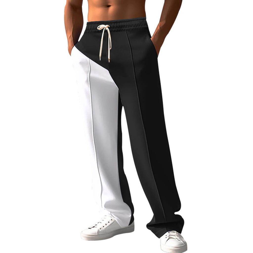 Pánské ležérní sportovní kalhoty Pánské ležérní kalhoty se stahovací šňůrkou Colorblock