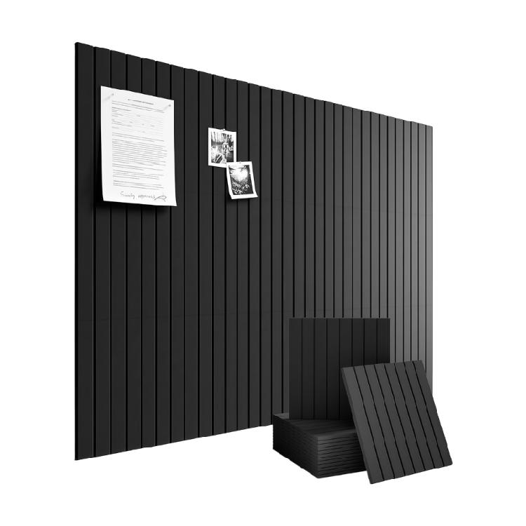 Felt Bulletin Board Cork Board Alternative Push Pin Board Cork Board Felt Wall Tile with Slats Wall Paneling for Office