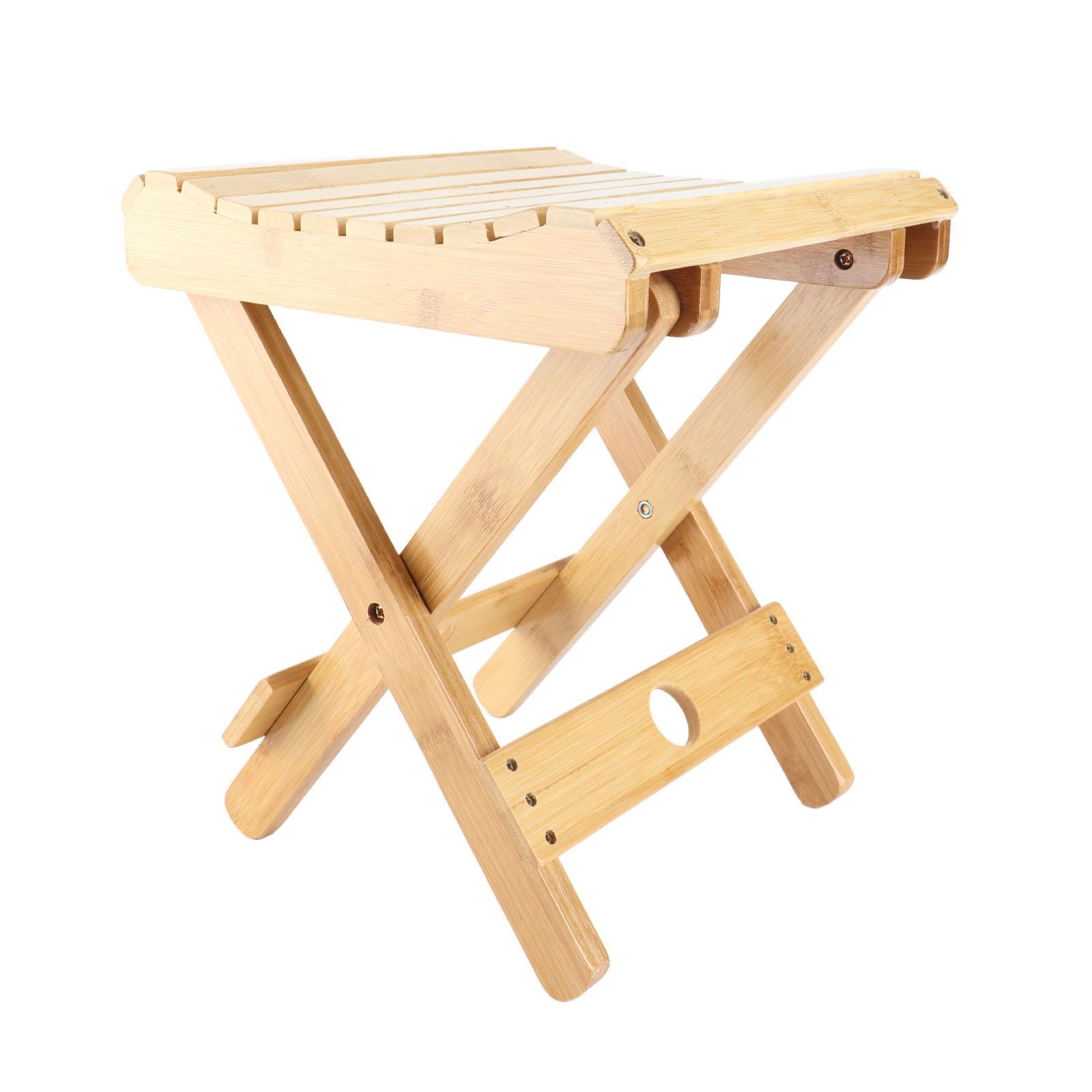 Goolrc Folding Stool Bamboo Massage Shop Shaving Shower Footrest Home Portable Folding Seat