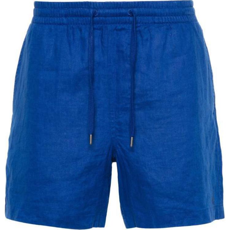 

Polo Ralph Lauren Однотонные шорты с кулиской, прямого кроя, повседневные, мужские шорты, темно-синие, 710901802-005 L