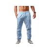 Men's Solid Color Drawstring Hip Hop Cotton Linen Casual Pants (Summer 2025)