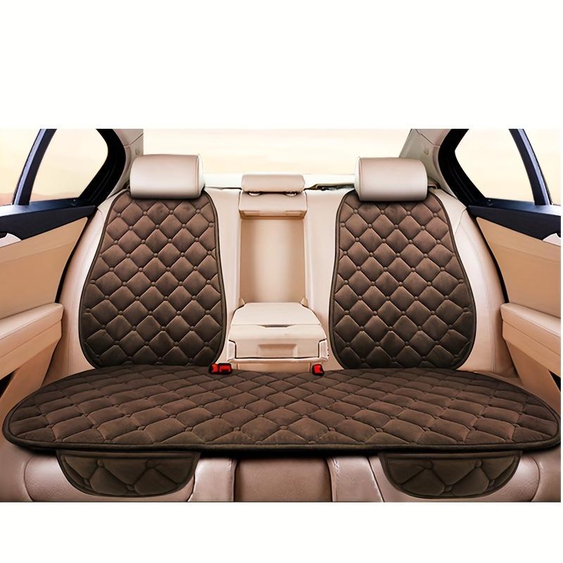 Thickened Fuzzy Automotive Seat Cushion And Backrest 3-Piece Set Single Seat Cushion With Thermal Cotton, No Binding, Office C