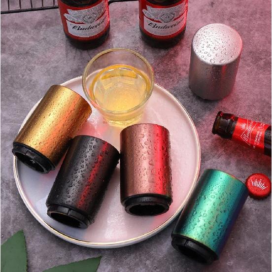 Automatic Beer Bottle Opener Stainless Steel Push Down Opener for Magnet Beer Soda Cap Bar Party Kitchen Accessories1