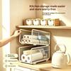 Stackable Kitchen Storage Baskets Easy Install Pantry Racks for Spices Plastic Wrap Paper Towel Kitchen Organization