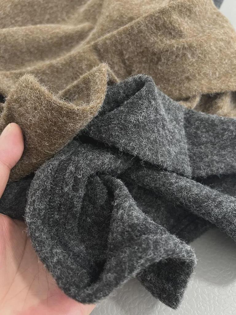 Stylish Faux Rabbit Fur Knit Sweater: Cozy Thick Round-Neck Loose-Fit Long Sleeve Top for Autumn-Winter.