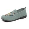 Beijing Style Women's Embroidered Cloth Shoes - Non-Slip, Lightweight, Breathable, Fly-Knit Sole for Middle-Aged and Elderly.