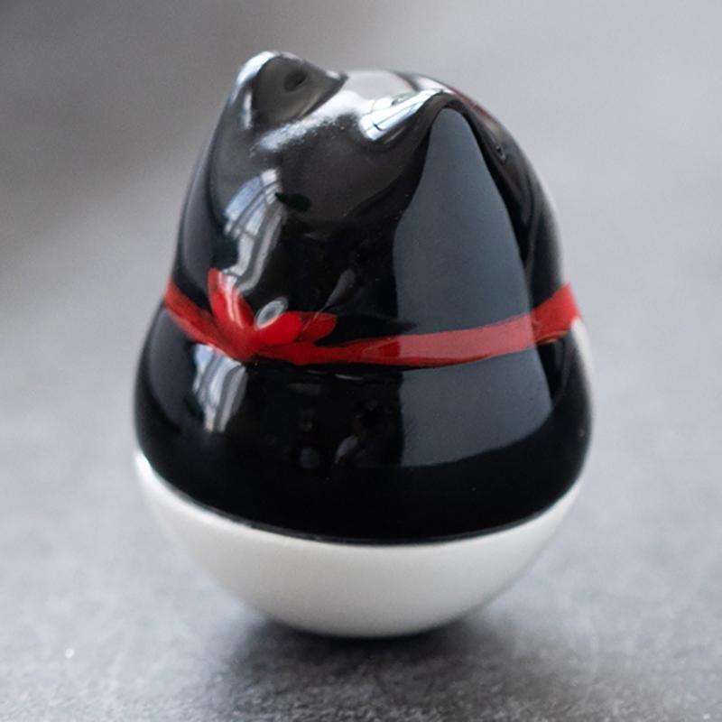 Japanese Tumbler Ceramic Daruma Crafts Cartoon Lucky Dog Fortune Ornament Landscape Home Decor Gifts Figurine Decorations