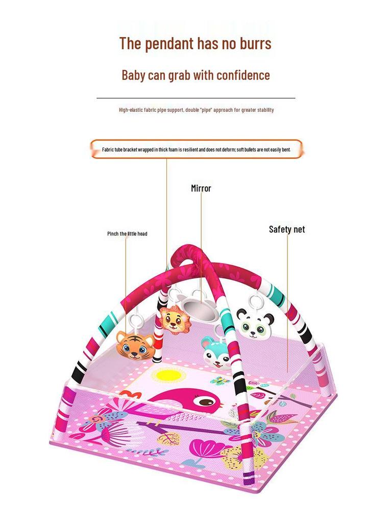 Baby Fitness Playpen Set: Early Education Toys with Ocean Balls & Crawling Mat for 0-3 Years.