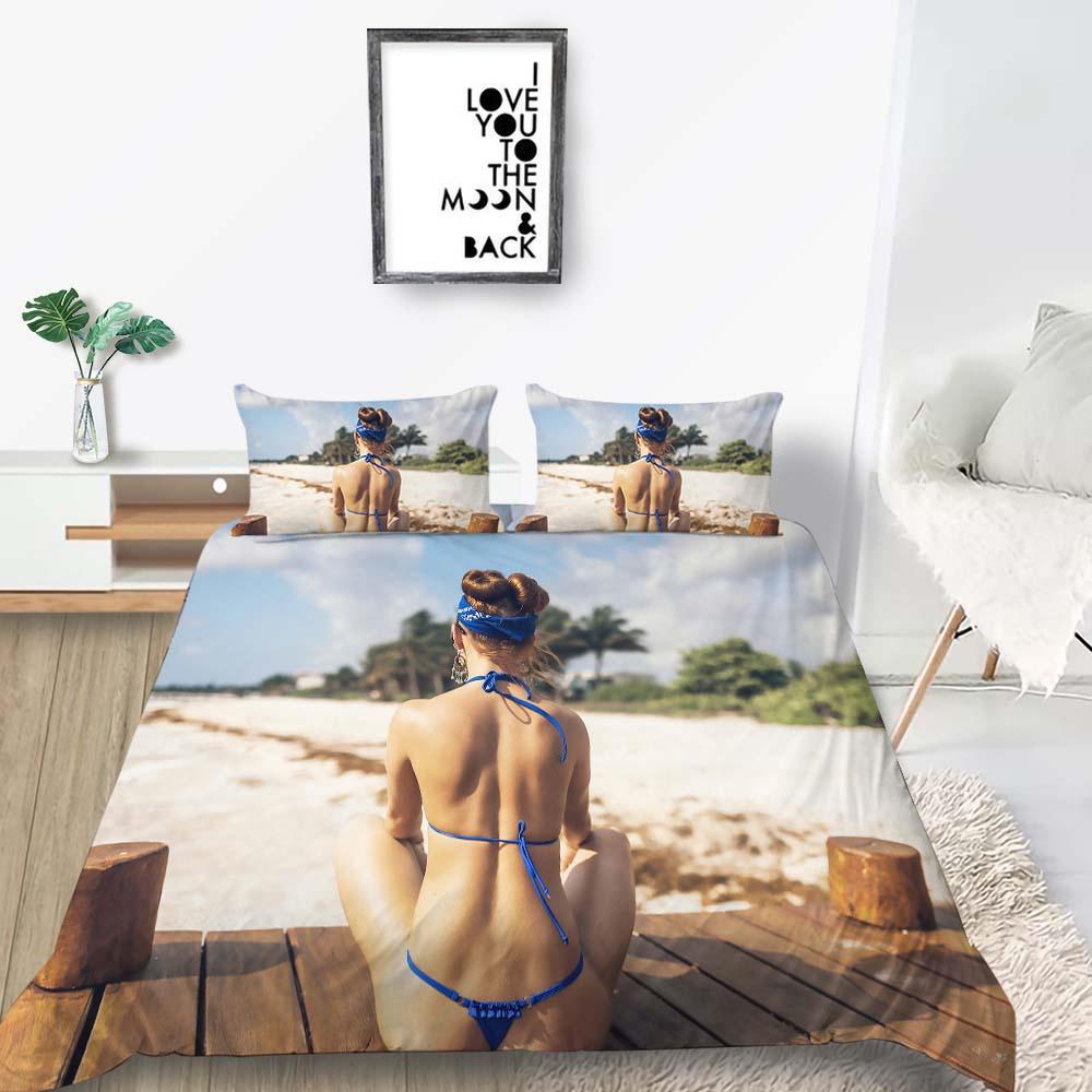 2023 Bytový textil v novém stylu Luxusní souprava na přikrývku s povlakem na polštář 3D kočka s potiskem královny King Size Sada povlaků na přikrývku Dekorace do ložnice