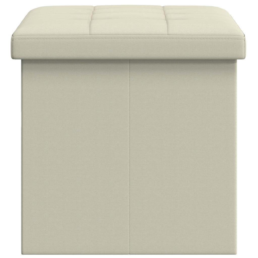 Foldable Storage Bench White 180 kg 80 L 77 x 38 x 38 cm