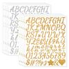 5 Sheets 2/1.5 Inch Alphabet Big Letter Stickers Shiny Silver Letter Number Sticker  Scrapbook