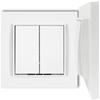 Double Switch with Frame Karlik Mini White