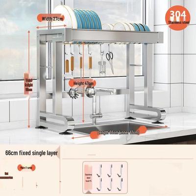 Over-Sink Multi-functional Dish Drying Rack